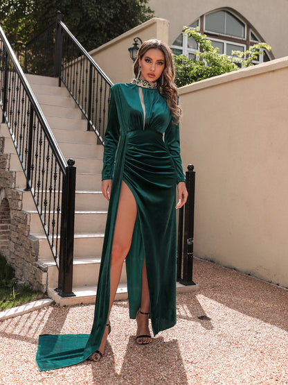 Charlotte I High Velvet Evening Dress