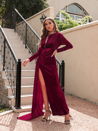 Charlotte I High Velvet Evening Dress