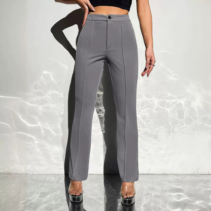 Elastic Waist Slimming Pants