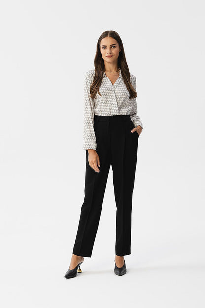 Pantalon tailleur noir Alexandre de VidenaParis, coupe classique et chic, parfait pour toutes occasions.